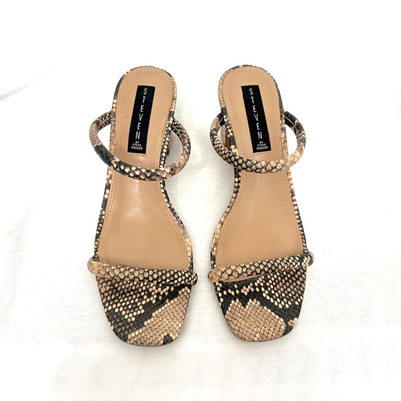 Steven by Steve Madden strappy snake skin women's sandals size 8 - Picture 2 of 5